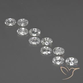 6.52ctw Natural Clear White Zircon, Oval, VVS-VS