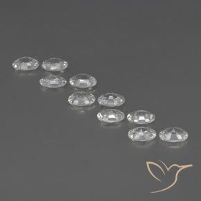 Zircon Gemstones in 6 x 4 mm (calibrated) Size for Sale, Zircon Stones in Clear White Color