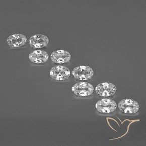 6.85ctw Natural White Zircon, Oval, VVS-VS