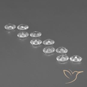 Zircon Gemstones in 6 x 4 mm (calibrated) Size for Sale, Zircon Stones in White Color