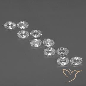 6.88ctw Natural White Zircon, Oval, VVS-VS