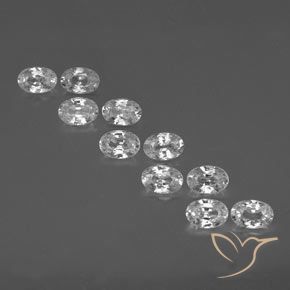 7.44ctw Natural Clear White Zircon, Oval, VVS-VS