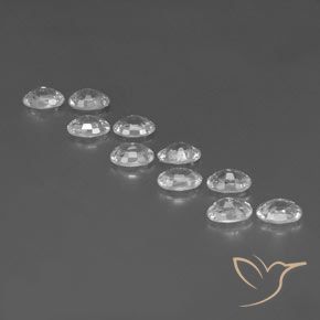 Zircon Gemstones in 6 x 4 mm (calibrated) Size for Sale, Zircon Stones in Clear White Color