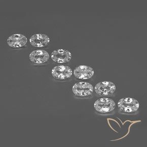 6.81ctw Natural Clear White Zircon, Oval, VVS-VS