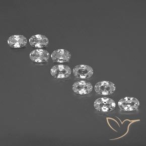 6.96ctw Natural Clear White Zircon, Oval, VVS-VS