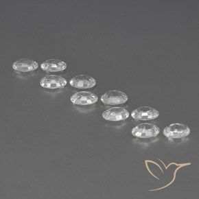 Zircon Gemstones in 6 x 4 mm (calibrated) Size for Sale, Zircon Stones in White Color