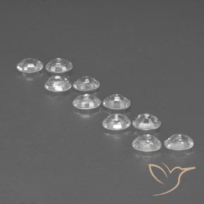 Zircon Gemstones in 6 x 4 mm (calibrated) Size for Sale, Zircon Stones in White Color
