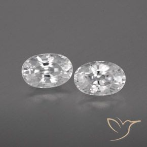 1.79 ct White Zircon, 6.2 x 4.2 mm Oval Cut From Cambodia, Photo A