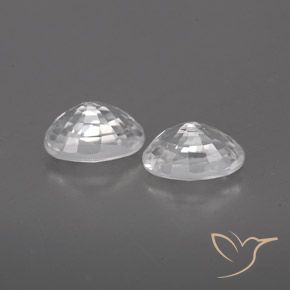 Zircon Gemstones in 6.2 x 4.2 mm Size for Sale, Zircon Stones in White Color