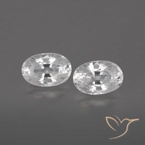 1.7 ct White Zircon, 6.1 x 4.1 mm Oval Cut From Cambodia, Photo A