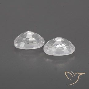 Zircon Gemstones in 6.2 x 4.2 mm Size for Sale, Zircon Stones in White Color