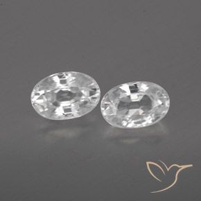 1.68ctw Natural White Zircon, Oval, VVS