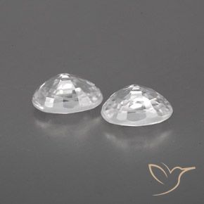 Zircon Gemstones in 6 x 4 mm (calibrated) Size for Sale, Zircon Stones in White Color