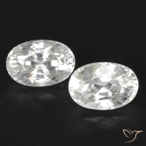1.66ctw Natural White Zircon, Oval, VVS-VS