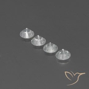 Zircon Gemstones in 5.5 mm (calibrated) Size for Sale, Zircon Stones in White Color
