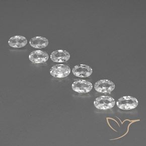 6.63ctw Natural White Zircon, Oval, VVS-VS