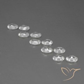 Zircon Gemstones in 6 x 4 mm (calibrated) Size for Sale, Zircon Stones in White Color