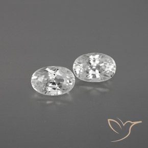 1.66 ct White Zircon, 6.1 x 4.1 mm Oval Cut From Cambodia, Photo A