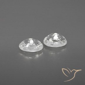 Zircon Gemstones in 6 x 4 mm (calibrated) Size for Sale, Zircon Stones in White Color