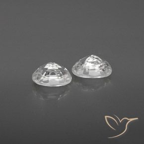 Zircon Gemstones in 6 x 4 mm (calibrated) Size for Sale, Zircon Stones in White Color
