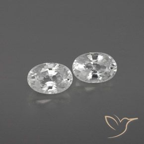 1.67 ct White Zircon, 6.1 x 4.2 mm Oval Cut From Cambodia, Photo A