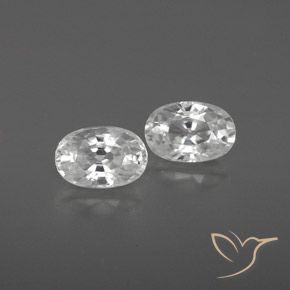 1.71 ct White Zircon, 6.2 x 4.2 mm Oval Cut From Cambodia, Photo A