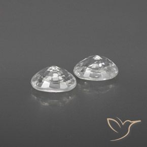 Zircon Gemstones in 6 x 4 mm (calibrated) Size for Sale, Zircon Stones in White Color