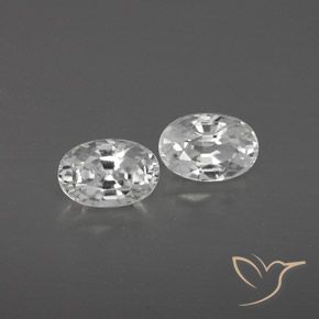 1.66 ct White Zircon, 6.2 x 4.1 mm Oval Cut From Cambodia, Photo A