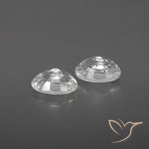 Zircon Gemstones in 6 x 4 mm (calibrated) Size for Sale, Zircon Stones in White Color