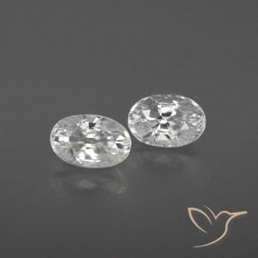 1.74ctw Natural White Zircon, Oval, VVS