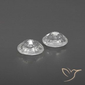 Zircon Gemstones in 6 x 4 mm (calibrated) Size for Sale, Zircon Stones in White Color