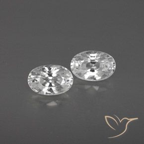 White Zircon Gem - 0.8ct Oval Facet (ID: 360120)