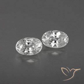 1.72ctw Natural White Zircon, Oval, VVS