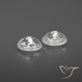 Zircon Gemstones in 6 x 4 mm (calibrated) Size for Sale, Zircon Stones in White Color