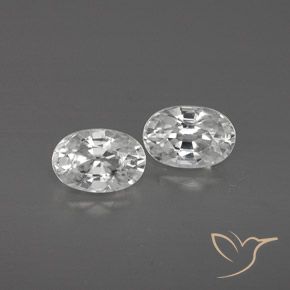 1.70ctw Natural White Zircon, Oval, VVS-VS