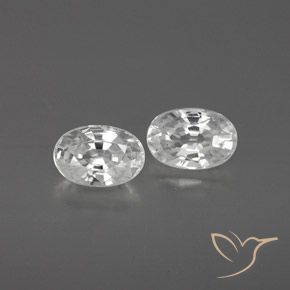 1.68ctw Natural White Zircon, Oval, VVS
