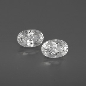 1.85 ct White Zircon Stone, Natural Zircon in Oval Facet Shape for Sale
