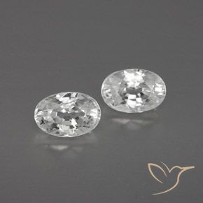 1.78ctw Natural White Zircon, Oval, VVS-VS