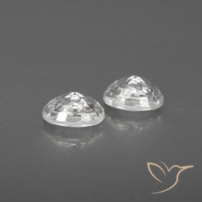 Zircon Gemstones in 6.2 x 4.2 mm Size for Sale, Zircon Stones in White Color