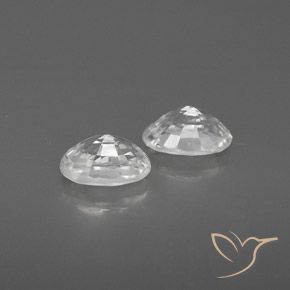Zircon Gemstones in 6 x 4 mm (calibrated) Size for Sale, Zircon Stones in White Color
