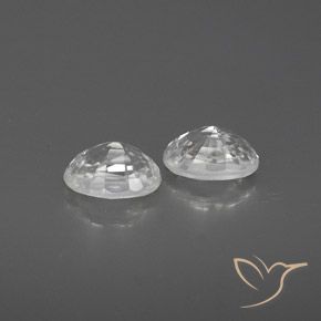 Zircon Gemstones in 6.2 x 4.3 mm Size for Sale, Zircon Stones in White Color