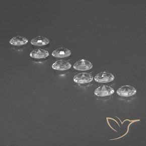 Zircon Gemstones in 6 x 4 mm (calibrated) Size for Sale, Zircon Stones in White Color