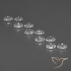 Zircon Gemstones in 6 x 4 mm (calibrated) Size for Sale, Zircon Stones in White Color