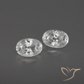 1.71ctw Natural White Zircon, Oval, VVS