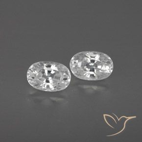1.74ctw Natural White Zircon, Oval, VVS