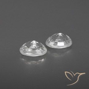 Zircon Gemstones in 6 x 4 mm (calibrated) Size for Sale, Zircon Stones in White Color