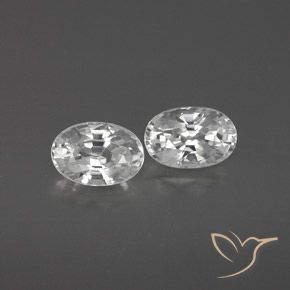 1.64ctw Natural White Zircon, Oval, VVS
