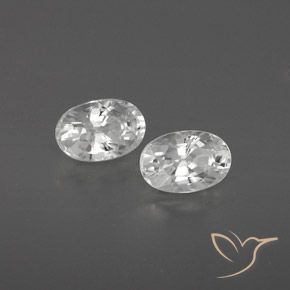 1.69 ctw White Zircon Stones, Natural Zircon in Oval Facet Shape for Sale