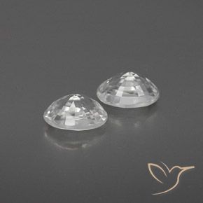 Zircon Gemstones in 6 x 4 mm (calibrated) Size for Sale, Zircon Stones in White Color