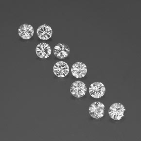 3.56 ct White Zircon Gemstone, Zircon Gem in Diamond-Cut Shape for Sale.